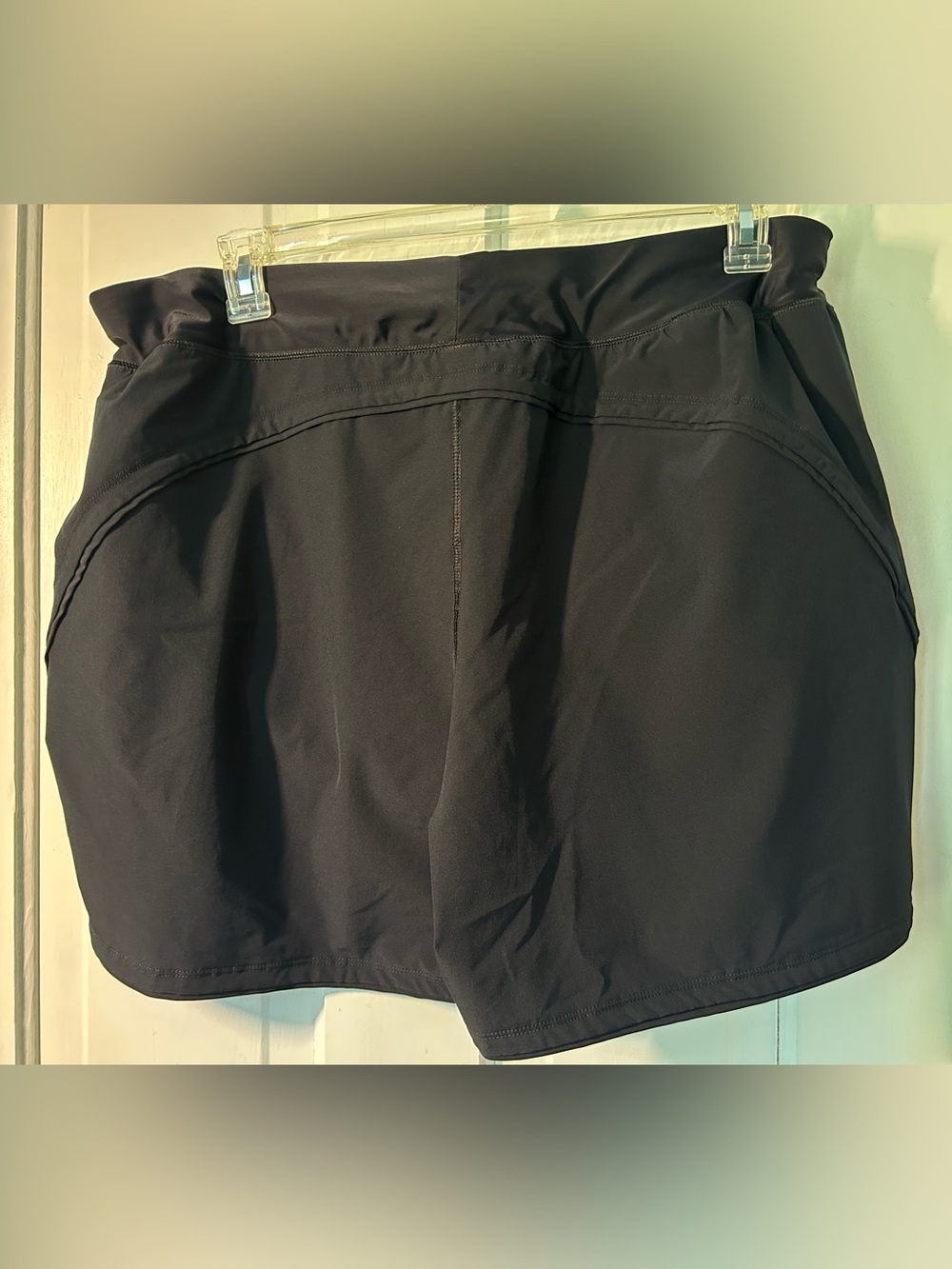 Lands' End Black Swim Shorts with Built-In Liner and POCKETS!